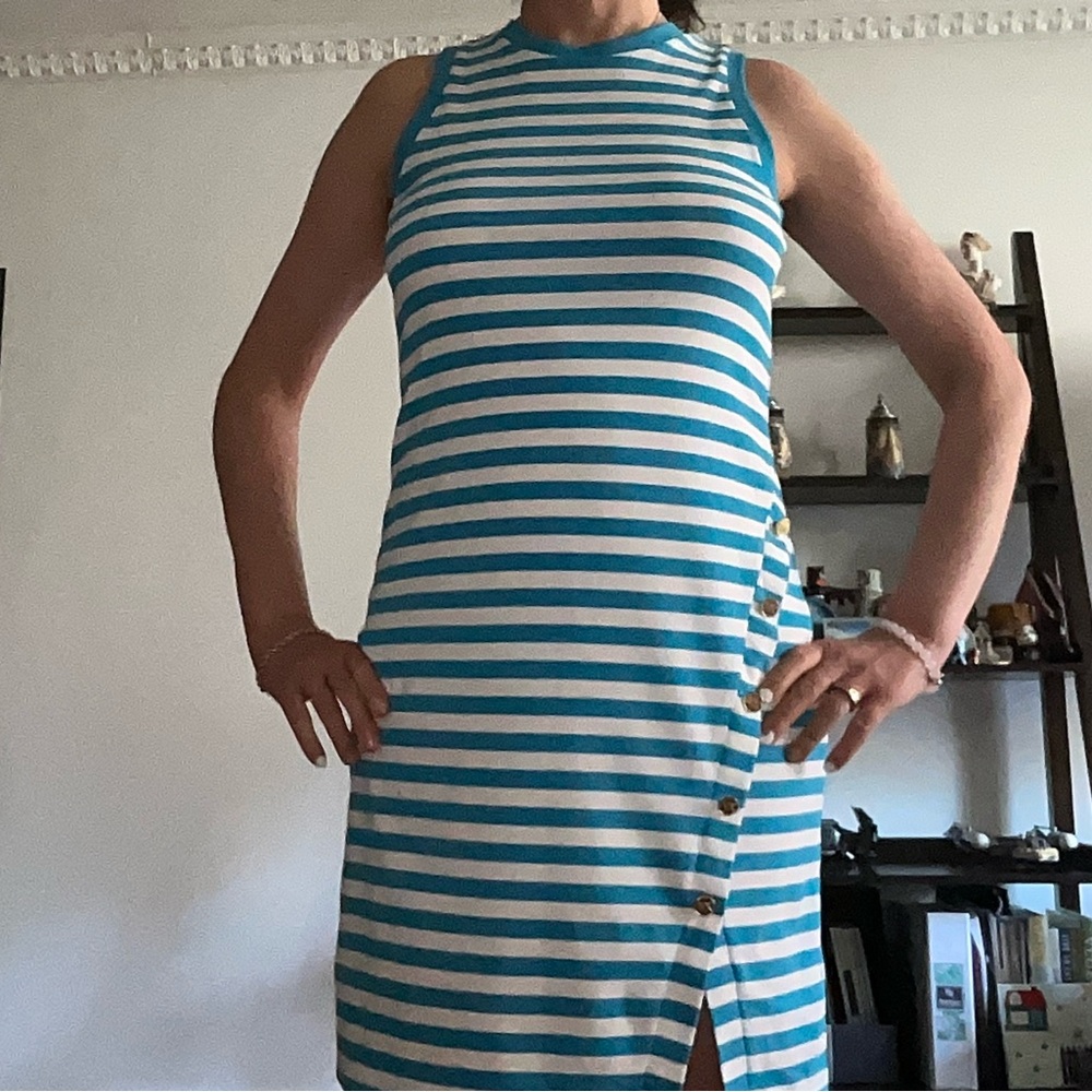 Michael Kors new Striped Sleeveless Dress